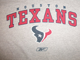 Reebok NFL Houston Texans Football Gray Graphic Print T Shirt - L - £14.18 GBP