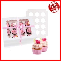 Convenient 25 Pack Cupcake Boxes for Easy Transport - Holds 12 Standard ... - $807.46 MXN