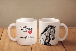 Mustang  - mug with a horse and description:&quot;Good morning and love...&quot; - £11.72 GBP