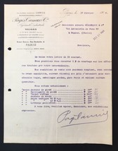 1906 Pages Camus &amp; Cie Letterhead / Letter in French Regards to Chemical... - £12.02 GBP