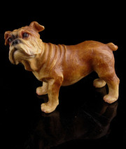 Vintage Bulldog carved figurine - vintage Dog statue  - Gift for mom - p... - $95.00