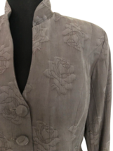 Platinum Dorothy Schoelen Size S Lined Jacket Blazer Top Textured Roses ... - $49.79