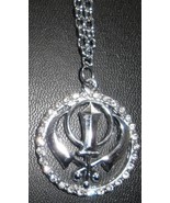 Protection Amulet Silver Plated Stunning Sikh Singh Khanda Talisman LUCK... - £6.43 GBP