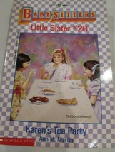 Scholastic Little Apple Babysitters Little Sister #28 Karen&#39;s Tea Party by Ann M - £3.92 GBP