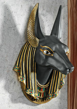 Egyptian Classical Anubis God Of Afterlife Bust Decorative Wall Plaque Figurine - £48.74 GBP