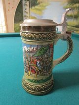 Covered GERZ Beer Stein Man Carriage Horses Wine TONELS 7&quot; - £49.05 GBP