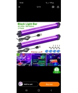 2 PACK USB LED BLACK LIGHT BARS Party Growing Plants 40 Leds 3 Lighting ... - $15.00