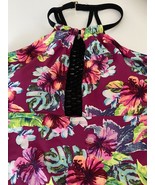 Allure swim tankini top 12/14 fuchsia with tropical print flowers - $16.46 CAD