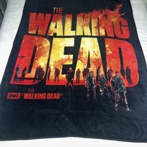 The Walking Dead AMC Plush Fleece Gift Blanket Zombie Super Soft Plush 46”x 60” - £19.87 GBP