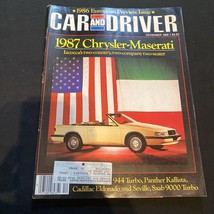 1985 December Car and Driver Magazine - £11.20 GBP