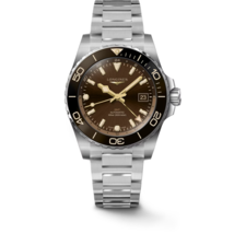 Longines Hydroconquest GMT 41 MM Brown Dial Automatic SS Watch L37904666 - £1,764.03 GBP