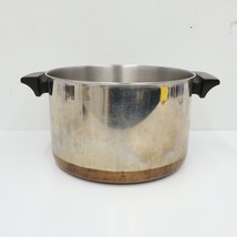 Vintage Revere Ware 1801 6 qt. Stock Pot Copper Bottom Lid Not Included - £22.38 GBP