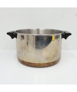 Vintage Revere Ware 1801 6 qt. Stock Pot Copper Bottom Lid Not Included - £22.02 GBP