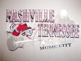 Nashville Tennessee Music City Fifth Event Gray Graphic Print T Shirt - XL - £14.42 GBP