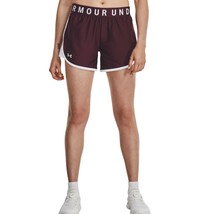 Under Armour women&#39;s play up 5&quot; shorts in Dark Maroon/White - size XL - $36.63