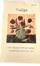 Laundry Basket Floral Quilt Pattern TULIPS Wall Hanging 20" x 22" - $11.54 Laundry Basket Floral Quilt Pattern TULIPS Wall Hanging 20" x 22" - $11.54