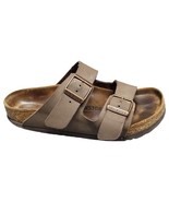 Birkenstock Arizona Sandals Womens Size 5.5 Brown Leather Cork Sole Slip On - $46.39