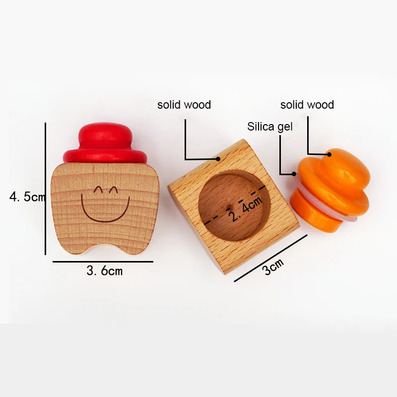 Sporting Baby Wood Tooth Box Organizer Milk Teeth Storage Collect Teeth Umbilica - £23.48 GBP