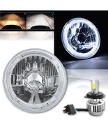 5-3/4&quot; Motorcycle White LED Halo Angel Eye Headlight 6k LED Light Bulb: ... - $103.38 CAD