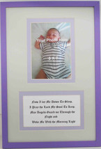 Infant Children Nursery Christian Wall Decor Bedtime prayer with photo o... - £26.28 GBP