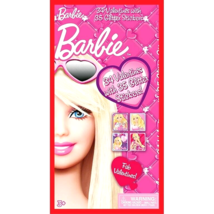 Barbie 34 Valentine&#39;s Day Exchange Cards &amp; 35 Glitter Stickers - £6.33 GBP