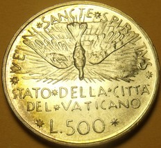 Gem Unc Silver Vatican 1978 500 Lire~Dove~Cardinal Jean Villot~Semi Tone... - £28.03 GBP