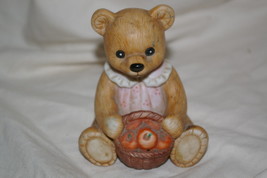 Homco Harvest Bear Girl Figurine 1405 Home Interiors &amp; Gifts - $7.00