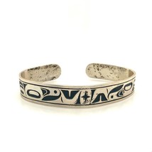 Vintage Signed MAG by Odin Lonning Sterling Overlay North Star Cuff Bracelet 7 - £113.75 GBP