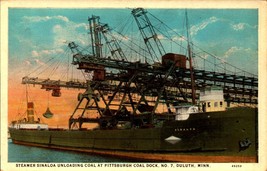 Duluth Minnesota MN Steamer Sinaloa Pittsburgh Coal Dock Vintage Postcard BK63 - £4.74 GBP