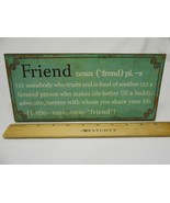 Wood Rustic FRIEND hanging plague stand alone sign Friend Great  10X4.5 ... - £7.72 GBP