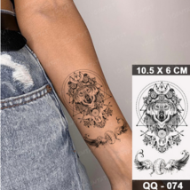 Native Wolf Tribal Henna Pattern Temporary Tattoo - $4.00
