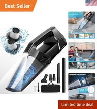 Portable Car and Home Vacuum Cleaner with HEPA Filter &amp; Quick Charge Tec... - £46.90 GBP