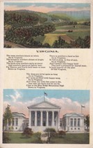 Old Virginia VA Postcard Poem State Capitol - £2.41 GBP