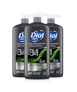 Dial Men 3In1 Body, Hair and Face Wash, Recharge, 69 Fl Oz (3-23 Fl Oz B... - $24.18