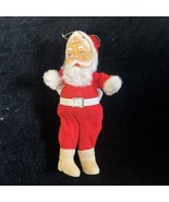 Vintage Rubber Faced Santa Clause Doll With White Plastic Boots - $570.01 MXN