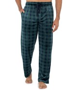 George Men&#39;s Relaxed Fit Fleece Sleep Pants SMALL 28-30 Navy Green Plaid... - £12.25 GBP