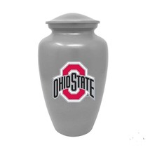 Large/Adult 220 Cubic Inch Ohio State Buckeyes Gray Aluminum Cremation Urn - £207.78 GBP