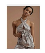 New Anthropologie x Monte Shimmer V-Neck Tank $170 SMALL Rose Gold - $73.85 CAD