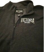 Victoria Sport Gray 1/4 Zip Pullover Sweatshirt Women’s XL Long Sleeve Gym - $274.54 MXN