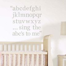 Wall Pops Brewster Dove Gray Alphabet Letters Wall Decals A-Z - £10.28 GBP