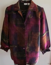 Allison Daley Brand ~ Multi Colored ~ Button Up Blouse ~ Women&#39;s Size 14 - £17.55 GBP