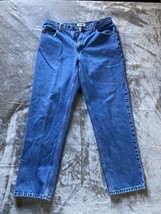 LLBean Mens Indigo Classic Tapered Fit Medium Wash Denim Jeans Size 36x32 - £13.93 GBP