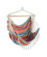 SUMMER STRIPE HAMMOCK CHAIR WITH FRINGE TRIM - $66.65 CAD