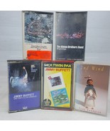 Vintage LOT of 5 Cassette Tapes Jimmy Buffet Allman Bros Todd Rundgren C... - $19.39