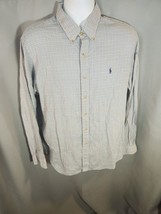 Ralph Lauren Shirt Mens XL Blue Long Sleeve Button Up Classic Fit Gingha... - £7.46 GBP