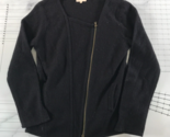 Shae Sweater Jacket Womens Large Black Asymmetrical Merino Wool Anthropo... - $27.80