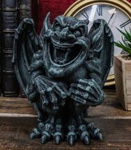 Whimsical Stoic Big Mouth Guardian Gargoyle Druid Laughing With Scorn Fi... - $25.99