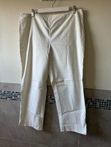 St. John Cream Cropped Pants SZ 14 USA - $923.45 MXN