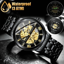 Waterproof Men&#39;s Luxury Automatic Mechanical Classic Stainless Steel Wri... - $33.99