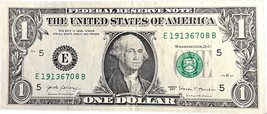 $1 One Dollar Bill 19136708 birthday anniversary June 7 or July 6, 1913 - £7.84 GBP
